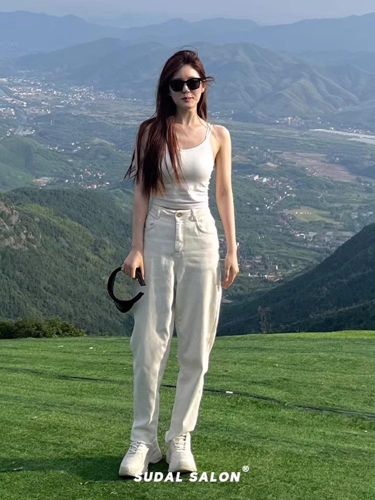 "Star-Style Hot Girl Sling Vest with Chest Pads - One-Piece Tube Top"