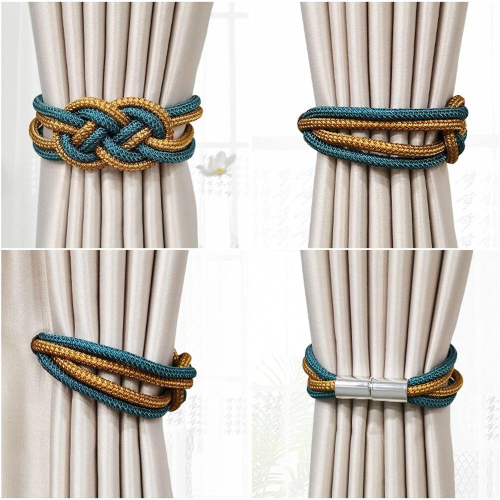 1pc Punch-free Curtain Tiebacks Chinese Knot Holdbacks New Curtain Holders Home Decor