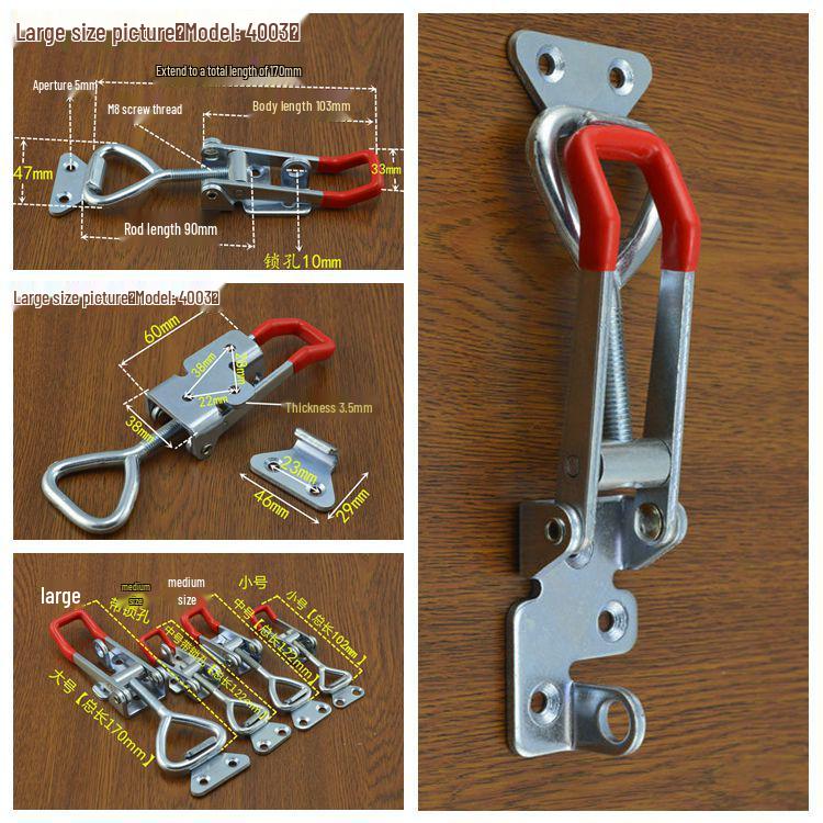 304 Stainless Steel Adjustable Toggle Latch Clamp
