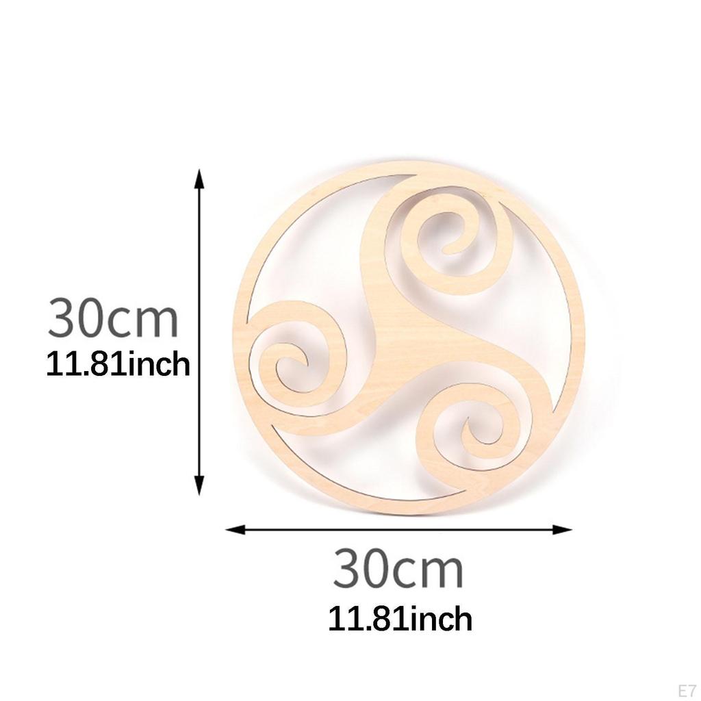 Geometric Wood Wall Art Hanging Decoration Sculpture Ornament for Bedroom Office