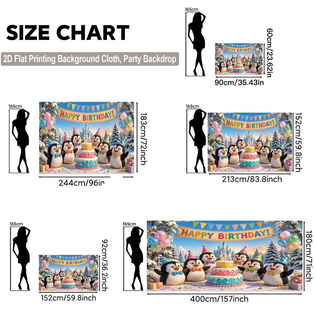 2D Flat Backdrop1pc Birthday Scene Cute Backdrop Banner Polyester Wall Decor For Living Room Bedroom Office Outdoor Decor Holiday Gift