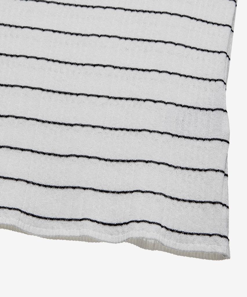 Mind Bridge Women [W] Striped Ivory Knit Sleeveless