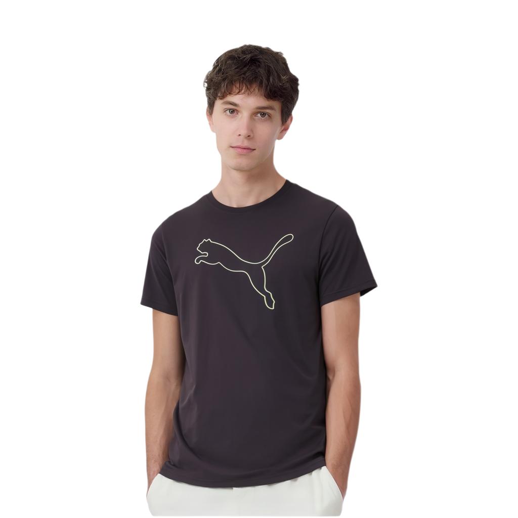 Puma Ess Logo Print Design Casual Breathable Short Sleeve T-Shirt Men T-Shirts Black 520315-51