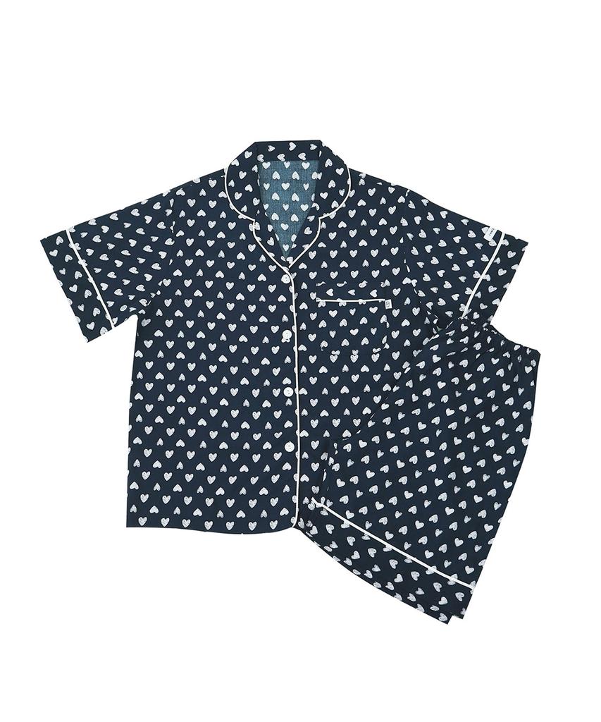 Seullipikaes With Heart Short Sleeve Pajamas [Women'S]