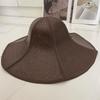 Large Eaves Straw Hat Sun Protection Fan Cap Practical Beach Hat