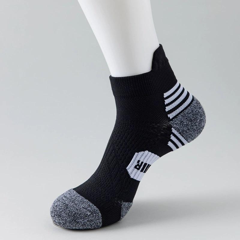 1 Pair Men s Sport Socks Breathable Outdoor Running Basketball Socks Quick-drying Socks Training Short Tube Socks For Men чёрный