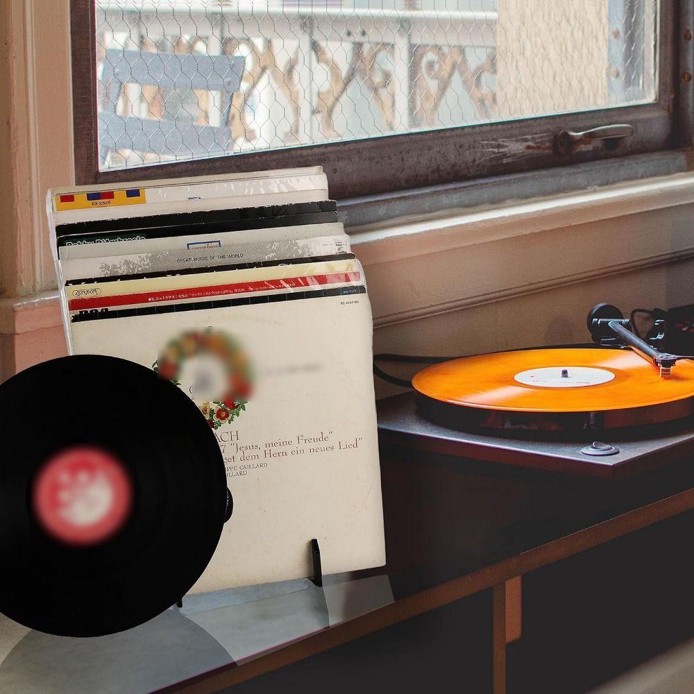 Multi-layer Vinyl Record Holder 12 Albums CD Display Stand Desktop File Organizer  Photo Frame