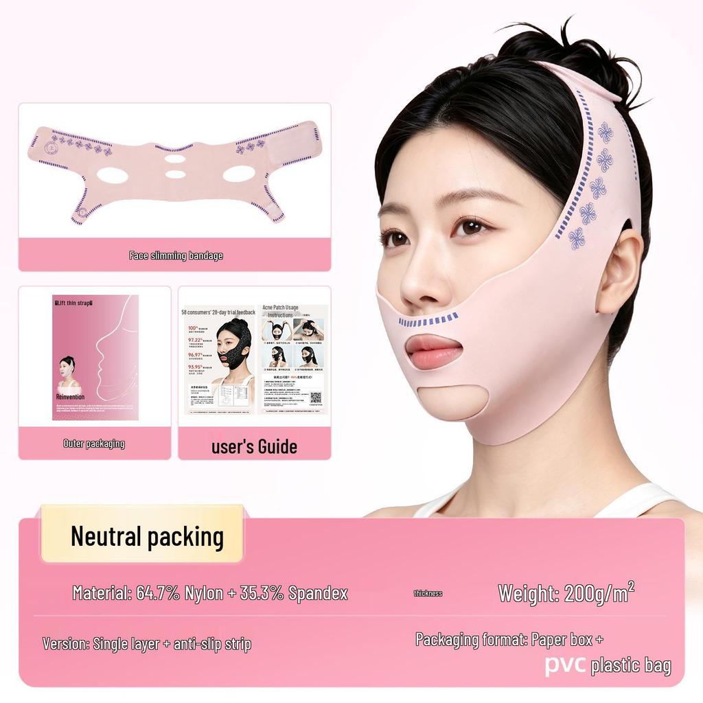 Face Sculpting Mask - Firming Face Band for V-Shape, Nasolabial Fold Correction, and Slimming