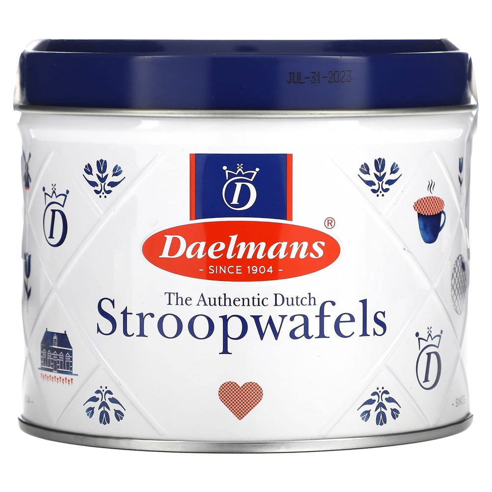 Daelmans Stroopwafels Caramel Gift Tin, 8 Count, 230g (8.11oz)