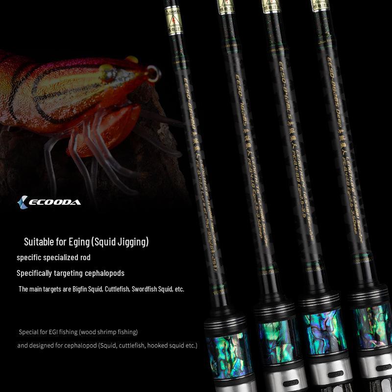 ECOODA YiKuda EESQ Squid Hunter Casting Rod for Squid and Shrimp 662MB 1.98m M Gun Handle