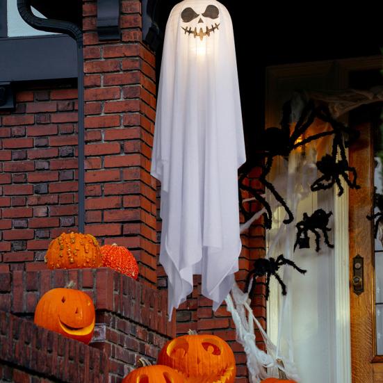 Yousheng LED Halloween Hanging Ghost Decoration Horror Light-up Flying Cloth Ghost for Outdoor Porch Tree Patio Yard Front Door Decor