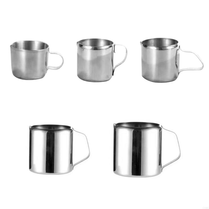 Stainless Steel Espressos Frothing Cup Milk Frother Pitcher Milk Frothing Jugs Latte Pitcher for Home Kitchens and Cafes