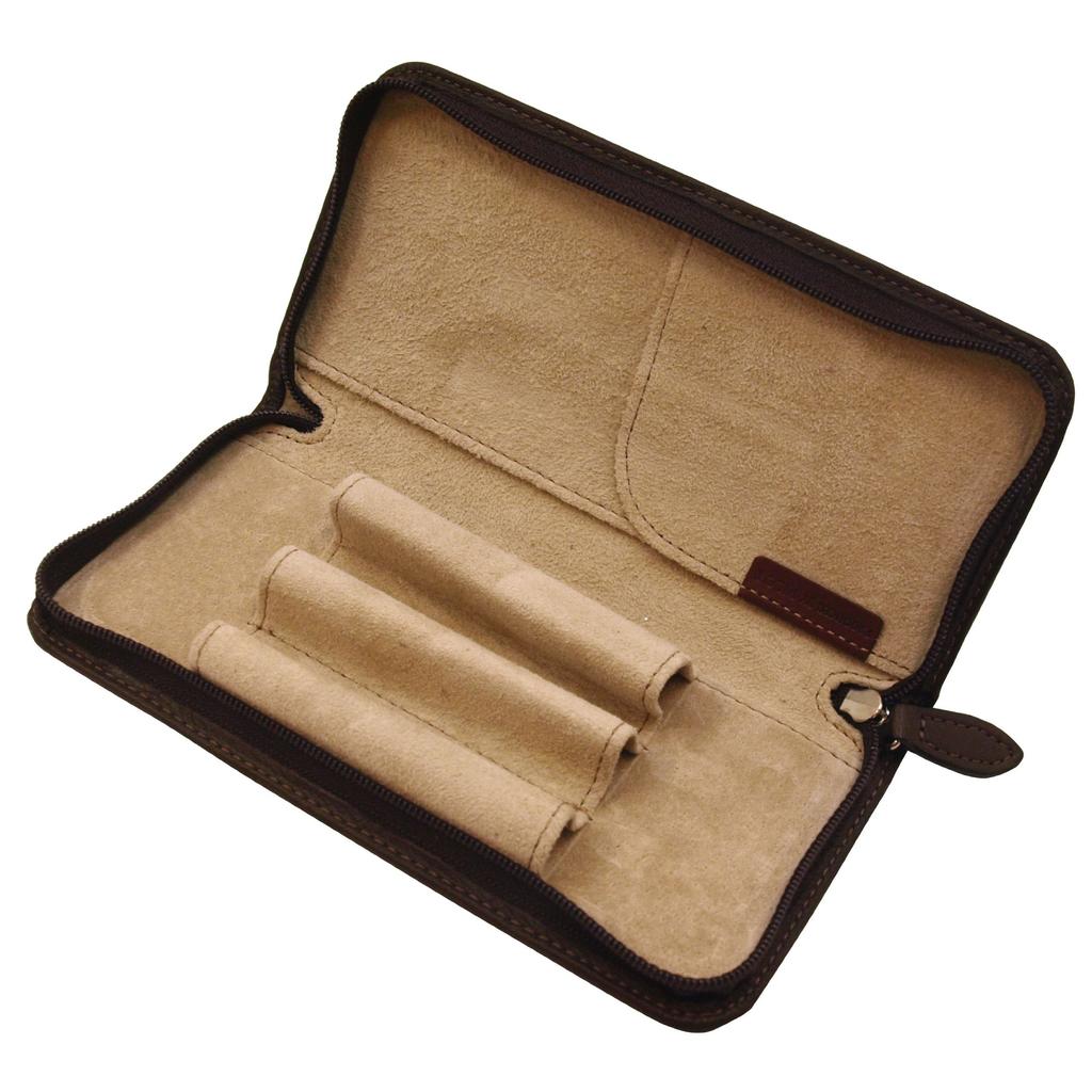 Pilot Pencil Pensamble Zipper Pencil Case Dark PSPC01DBN Case, 01DBN, Brown,