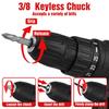 88VF Cordless Electric Drill Cordless Drill Set 27PCS Electric Screwdriver Drill Power Tool