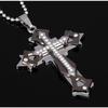 Acier Titane Avec Diamants Collier Croix Acier Inoxydable Accessoires Homme Et Femme Collier Pendentif Moulé