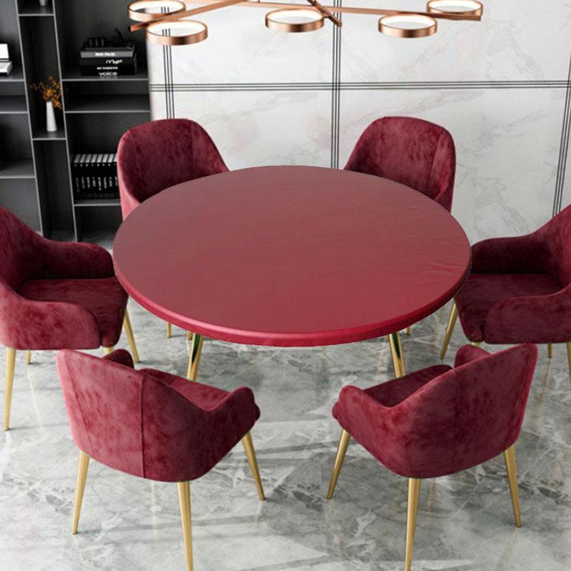 Kulatý napínací ubrus 60-130cm Vodotěsný chránič stolu Elastický