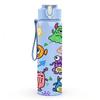 1PC Sun Monster Doodle Print 750ml Color Plastic Sports Water Bottle Leakproof Flip Straw Lid Suitable for Sports Office Home Use