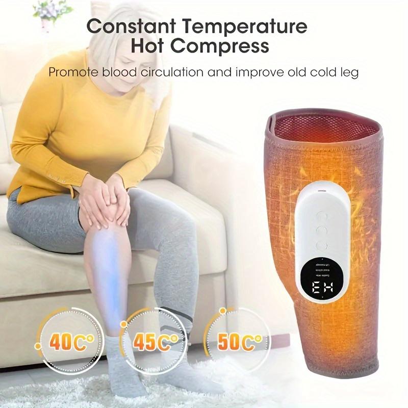 1/2 Leg Air Compression Massager with Heat 3 Intensities 3 Heat Levels for Round Calf Push Relief