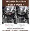 54mm Espresso Puck Screen, 0.8mm Thickness Stainless Steel Reble Coffee Filter, Designed for Bottomless Portafilter Baskets, Enhances Espresso