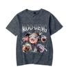 Ladies' Loose Casual Fun Moo Deng Bouncing Pig Print Pure Cotton Short Sleeved Top T-Shirts Women’s