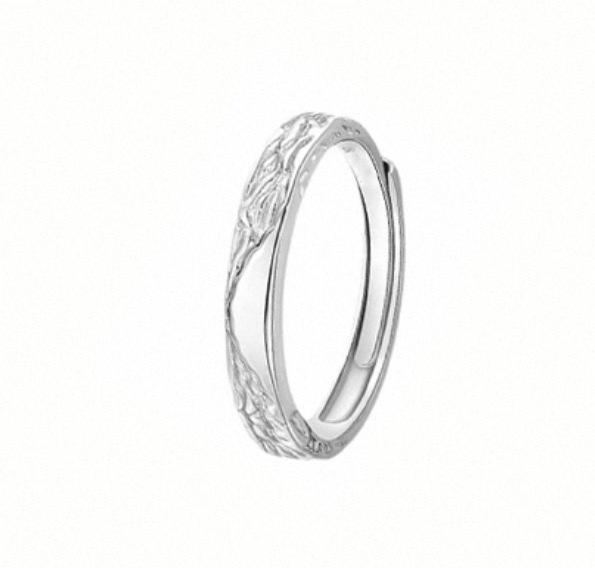 

S925 Sterling Silver Glacier Couple Rings , Open Adjustable Design , Fashion Commuting , Valentine s Day Gift adjustable opening / / белый