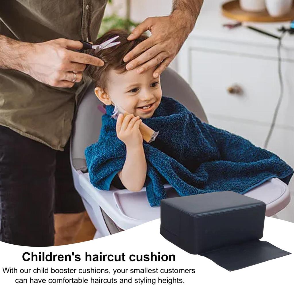 Kids Hair Cutting Booster Seat Hair Cutting Styling Beauty Care ToolLeather Salon Barber Child Chair Professional Seat Cushion