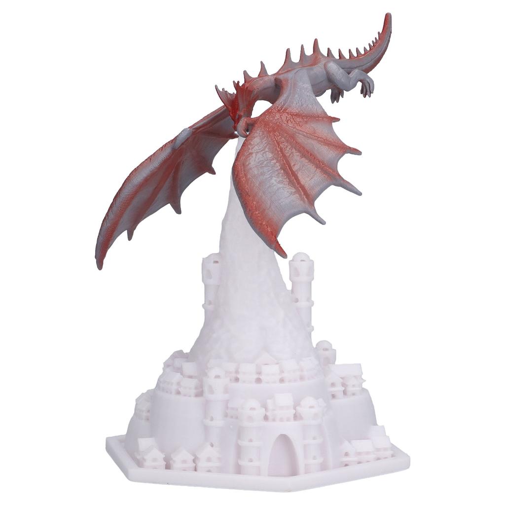 LED Volcano Dragon Lamp USB Charging 3D Printed Fire Dragon Night Light for Baby Rooms Bedrooms