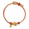 Red String Bracelet for Year of the Horse: Matte Gold-Plated Hand-Woven Accessory - Good Luck Gift