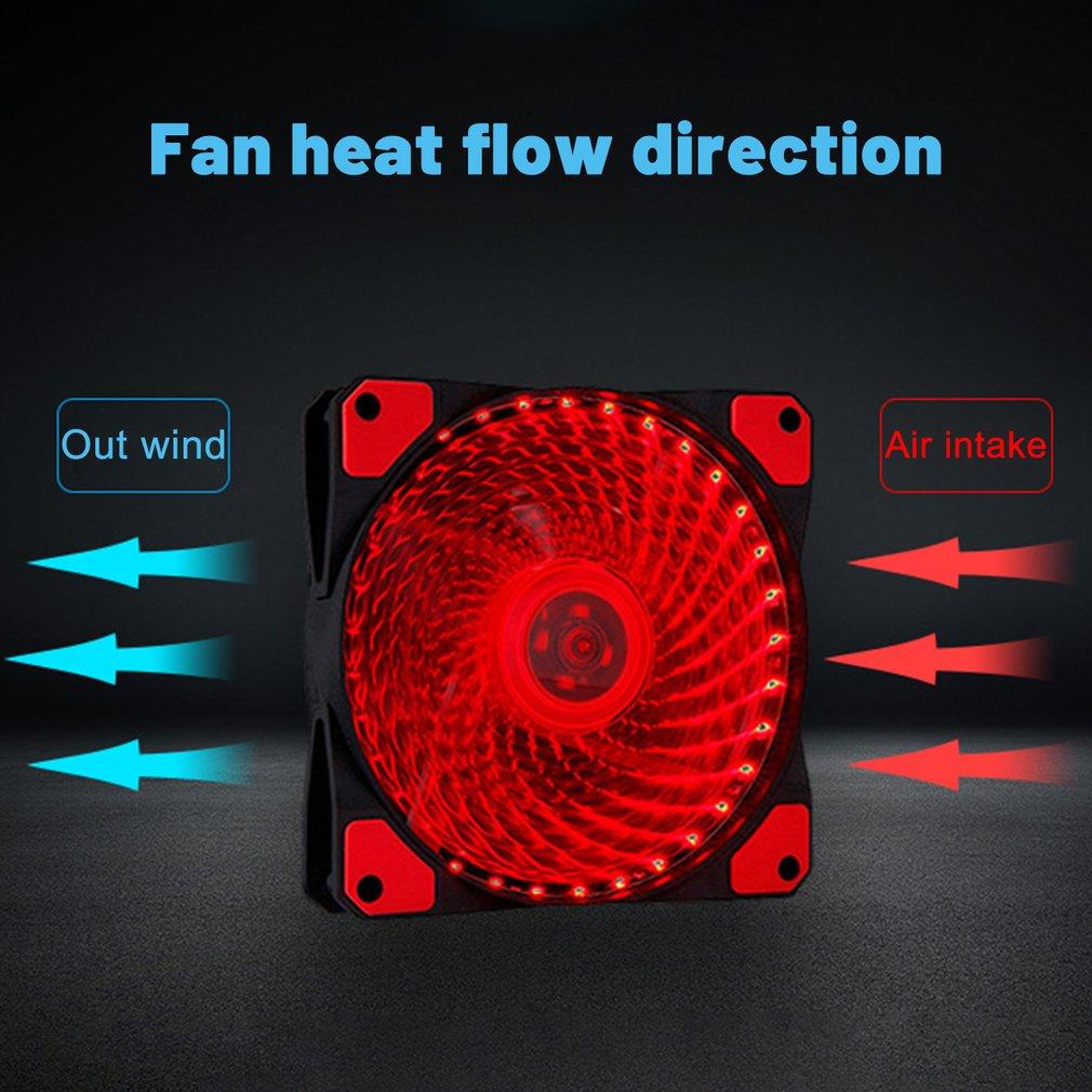 120mm RGB PC Cooling Fan Case Fans Computer Case 15 Lights Streamer 12025 Chassis Fan RGB LED PWM Light Heat Dissipation Fan