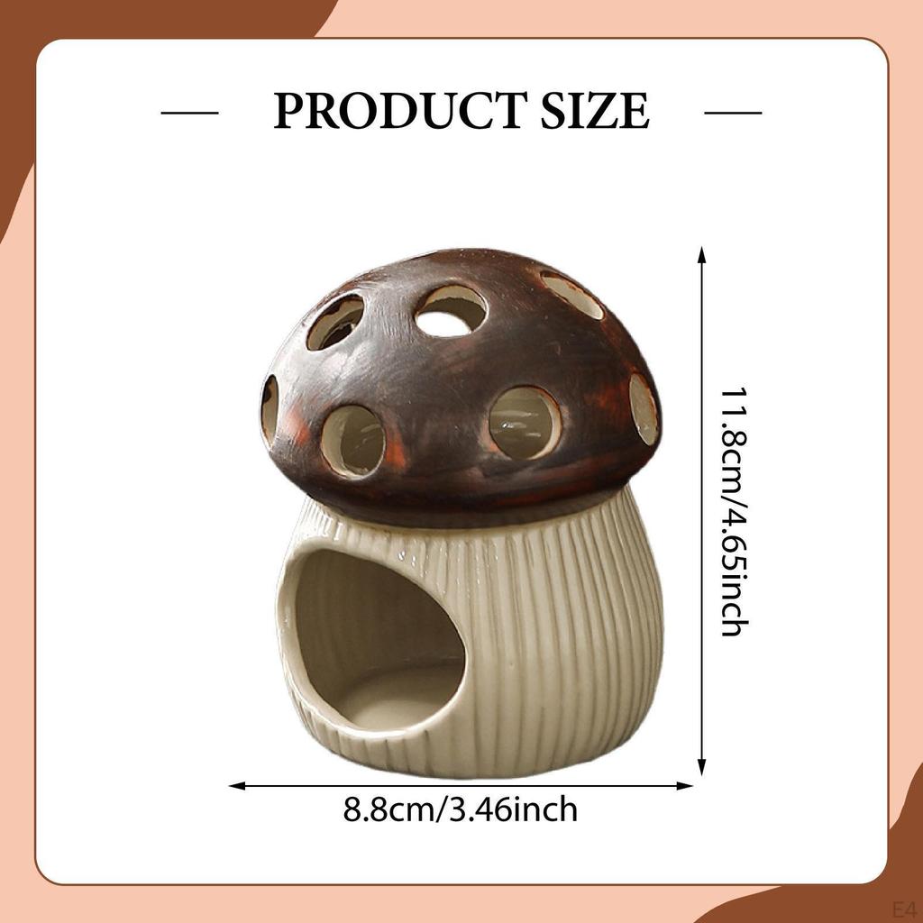 Mushroom Holder Ceramic Burner Desk Furnishings Sage Stand Smudge Bowl Farmhouse Meditation Yoga