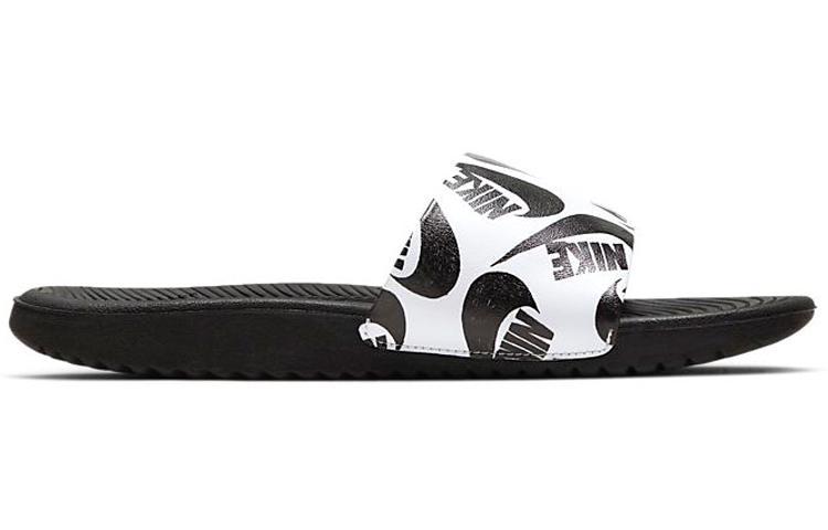 Nike Kawa Stitching Slippers Black White Kids' CT6619-100