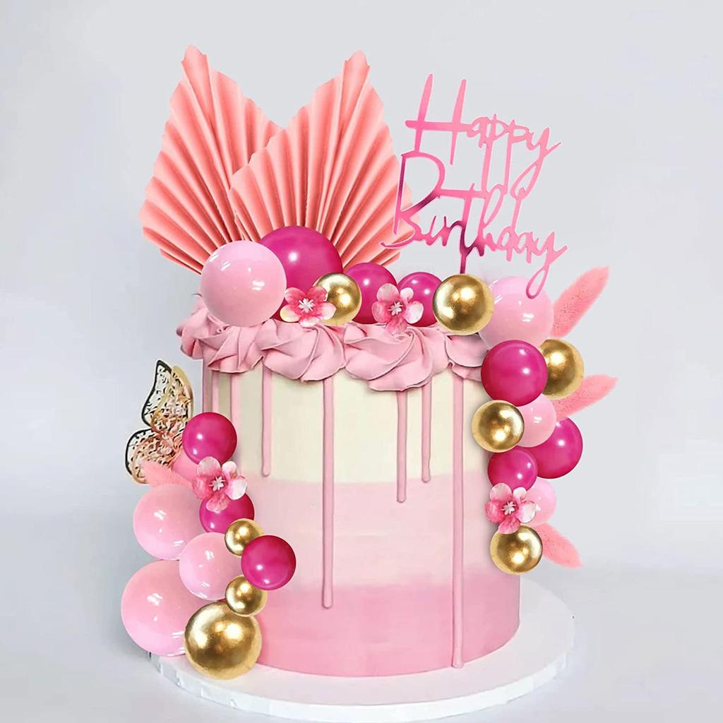 29 Stück Böhmisch Rosa Stecker Happy Birthday Kuchen Dekoration Einsteck-Ornament Party Dessert Theke