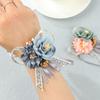 Party Decor Lace-up Hand Flower Bridal Prom Accessories Bride Wrist Flower Bridesmaid Bracelet Flower Bracelet Hand Flowers