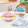 Creative Duckling Ceramic Instant Noodle Bowl with Lid Cute Student Breakfast Instant Noodle Bowl Large Soup Rice Bowl Microwave Oven