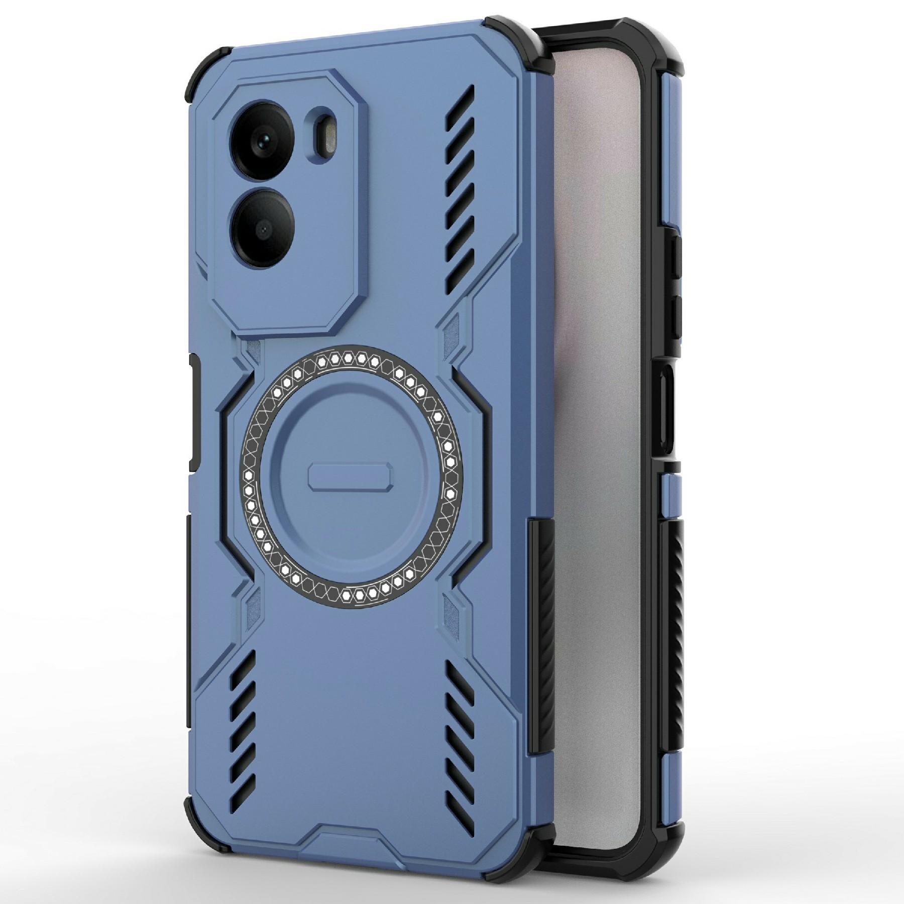 

Для Xiaomi Poco M7 4G (169мм) Магнітний чохол Батерфляй Армор Порожнистий Розсіювання тепла ПК + ТПУ Чохол для телефону