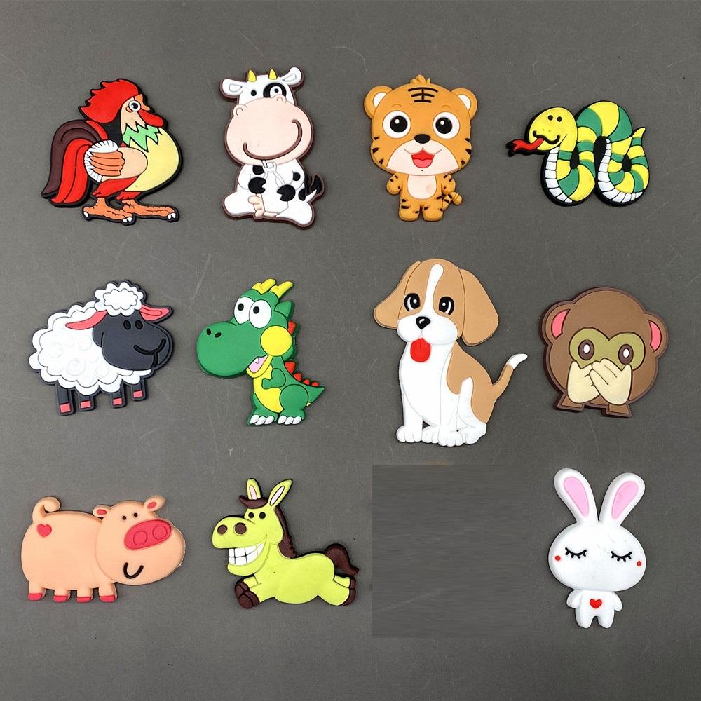 Leuke Dieren Koelkastmagneet Set voor Kinderen Kinderspeelgoed Cartoon Decoratieve Magneten voor Koelkast Magnetische Accessoires