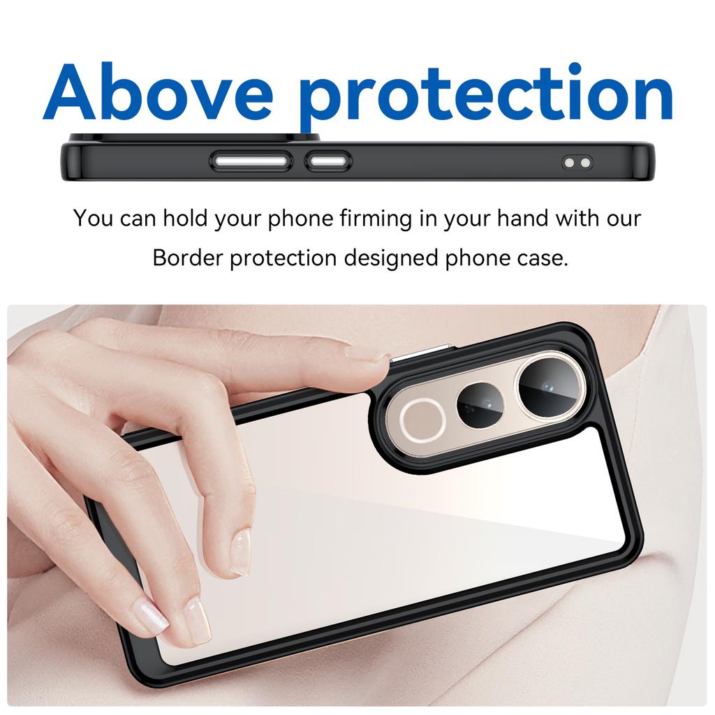 For vivo V50 Lite 5G/4G Case TPU+Acrylic Protective Clear Phone Cover
