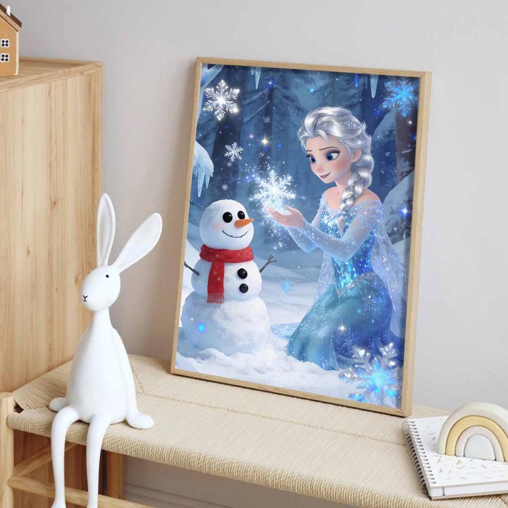 Disney Frozen Elsa Snowman Diamond Paint Art Kit Mosaic Painting Diamond Art Home Room Decor Gift