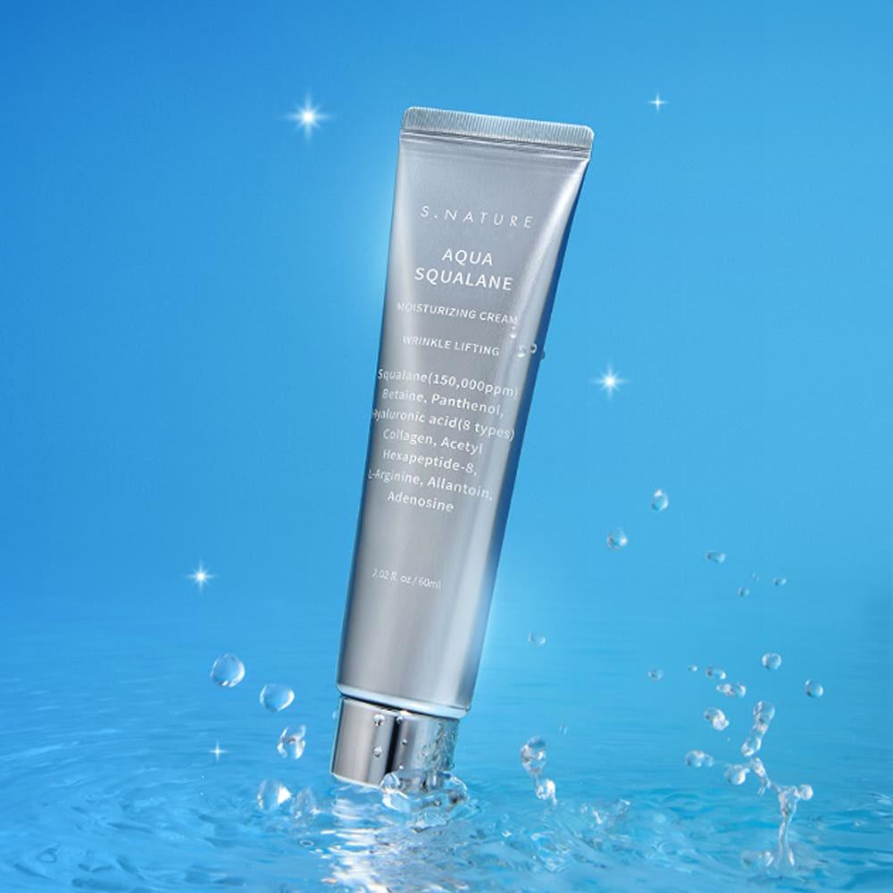 S.NATURE Aqua Squalane Moisture Cream Deep Hydration Nourishing 80ml Korean Skincare Daily Moisturizer