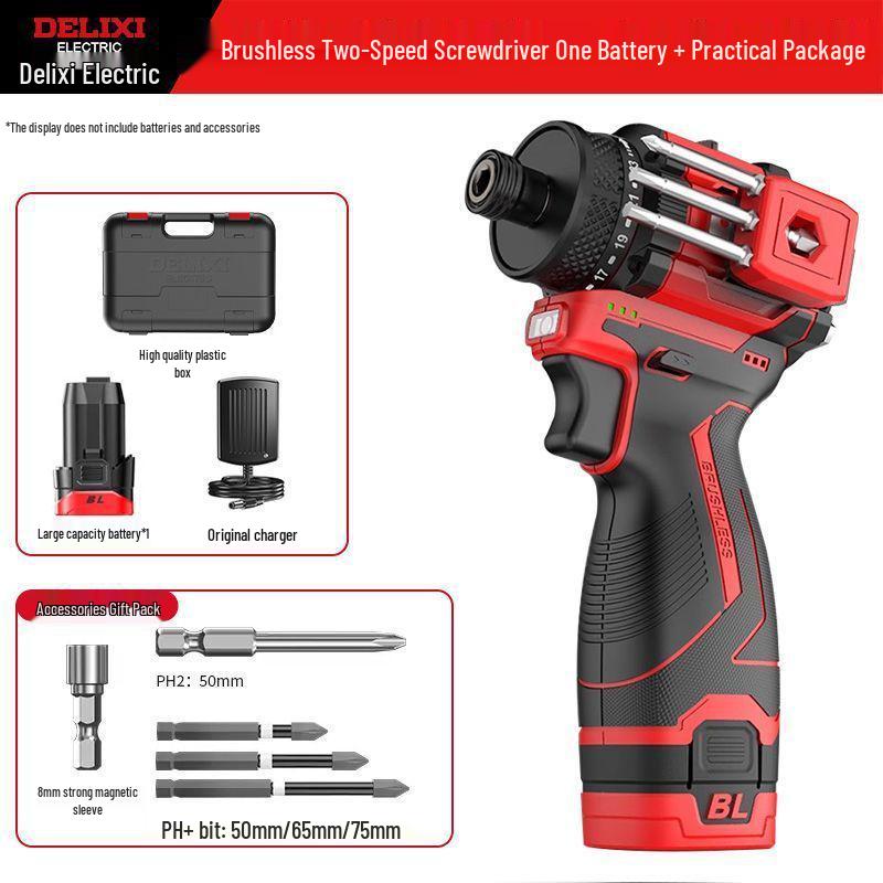 Delixi Rechargeable Brushless Electric Screwdriver & Drill Combo