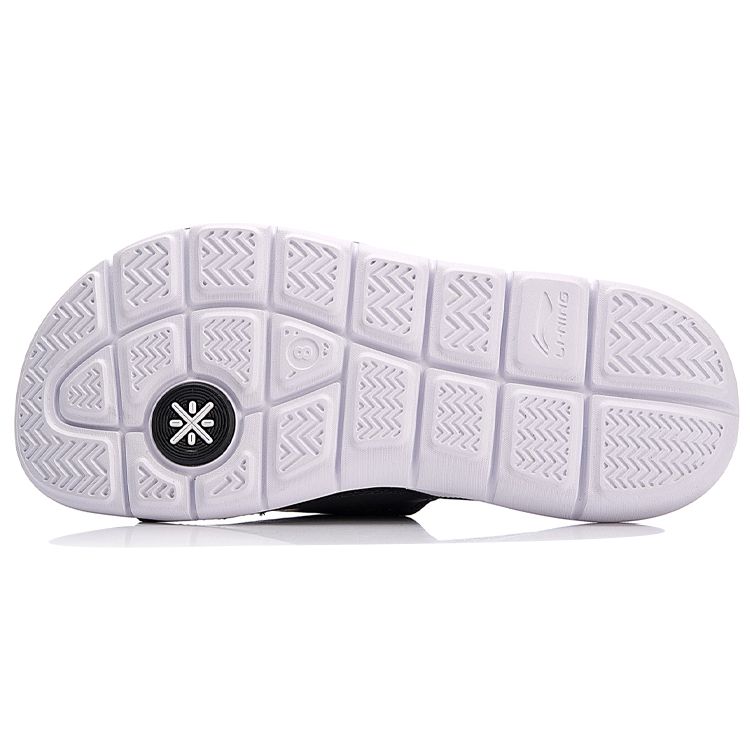 Li-Ning Lightweight Shock Absorbing EVA Rubber Sole Silent Slide Sandals Men Sandals Black ABTN003-3