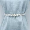 Stylish Beaded Elastic Waist Belt Designed For Women With Large Pearls Rhinestones And