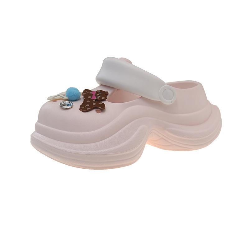 Shoes increase tide fashion cute hole shoes women's bag head slippers women's non-slip new simple spring and summer ins2025