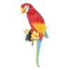 Papagei Dekor Statue Figur Scharlachroter Ara Skulptur Vögel Garten Hof Dekoration