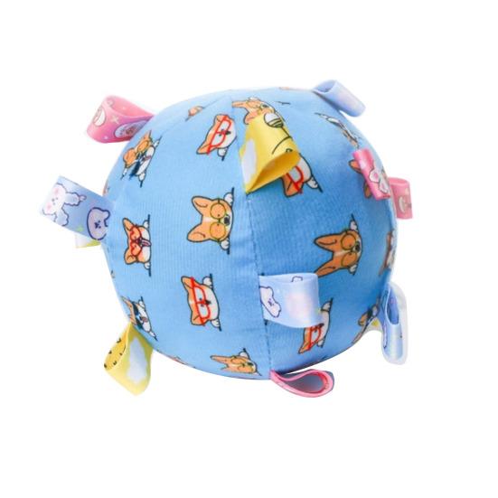 Pet Chew Toy Dot Printing Colorful Webbing Highly Elastic Bite-Resistant Cotton Filling Built-in Bell Noise Making Dog Toy