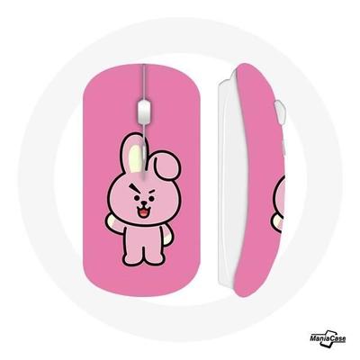 Kabellose Maus - Bangtan - BT21 Cooky - Rosa - Kompatibel mit Mac und PC - Inklusive WLAN-USB-Stick