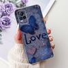 For Vivo V21e V2061 / V21 4G 5G V2050 V2066 Phone Case VivoV21e V 21 4G Elegant Floral Cat Printing Soft Silicone TPU Cases