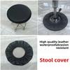 1Pcs Waterproof Chair Seat Cover PU Leather Stool Seat Cushion Cover  for Bar Swivel Chair