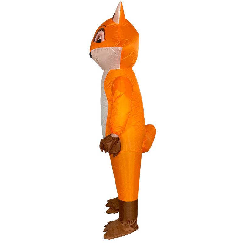Cqqa Unisex Fox Inflatable Cos Animal Children's Performance Makeup Props Cartoon Doll Funny Party 150-190Cm