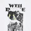 WE11DONE Cat Poster Print Round Neck Short Sleeve T-Shirt Unisex T-Shirt White WD-TT2-25-777-U-WH